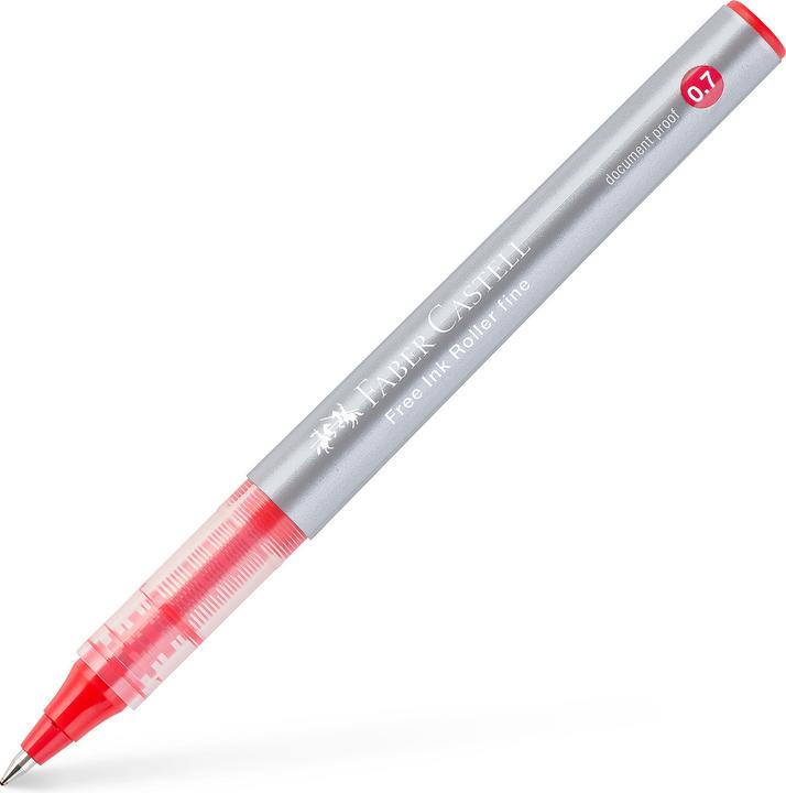 Actual product image Faber-Castell FREE INK - Roller (Red, Silver, Transparent, 1 x)
