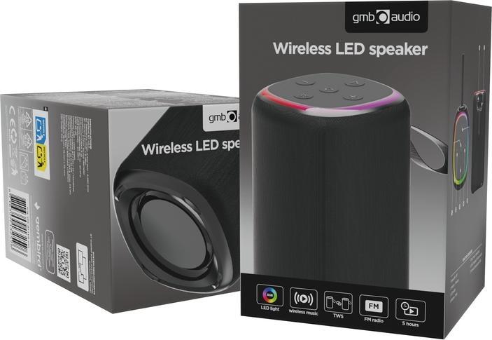Produktbild Gembird SPEAKER BLUETOOTH/BLACK SPK-BT-LED-08S