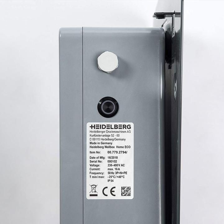 Produktbild Heidelberg Home Eco Europa 7,5m (Typ 2, 11 kW, 16 A, Fest verdrahtet)