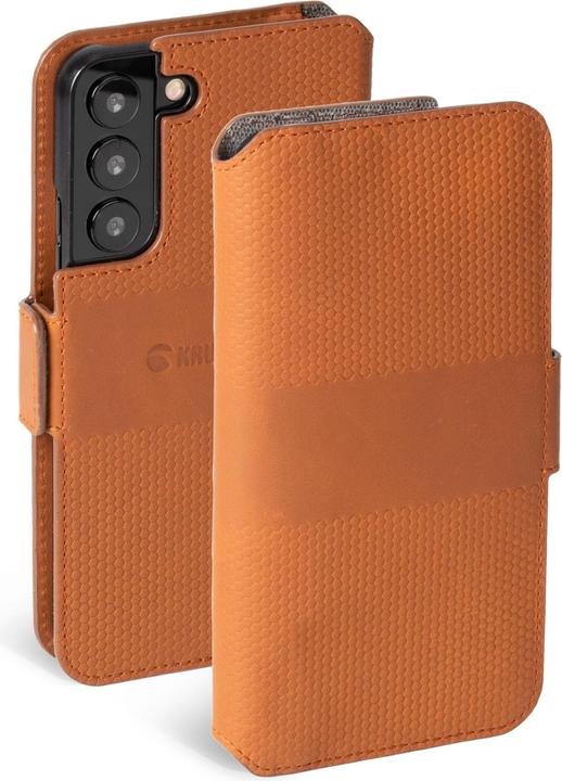 Image du produit Krusell Leather PhoneWallet Samsung Galaxy S22+ cognac (62468) (Samsung Galaxy S22+)