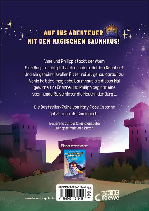 Immagine prodotto Das magische Baumhaus (Comic-Buchreihe Band 2) - Der geheimnisvolle Ritter (Tedesco, Maria Papa Osborne, Jenny Laird, Kelly Matthews, Nichole Matthews, Loewe Graphix, Franziska Jaekel, 2022)