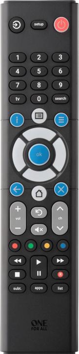 Image du produit One for All Essence TV Universalfernbedienung URC 1211 (Télécommande universelle, Infrarouge)