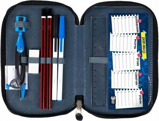 Actual product image St. Majewski Pencil case MAJEWSKI Double pencil case with accessories STRIGHT PC-04 Rainbow Unicorns mkmk MAJEWSK