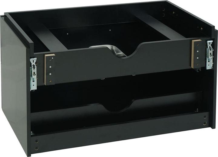 Produktbild Mendler Premium Waschbeckenunterschrank, Waschtischunterschrank Waschtisch Badmöbel, hochglanz 90cm schwarz