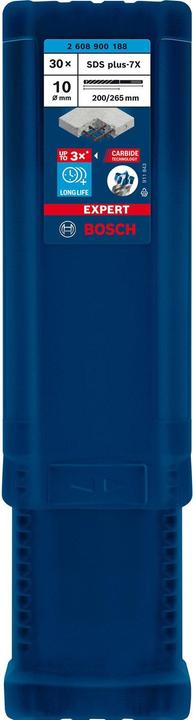 Image du produit Bosch Professional Zubehör Forets marteau Expert SDS plus-7X, 10 x 200 x 265 mm, 30 pièces (10 mm)
