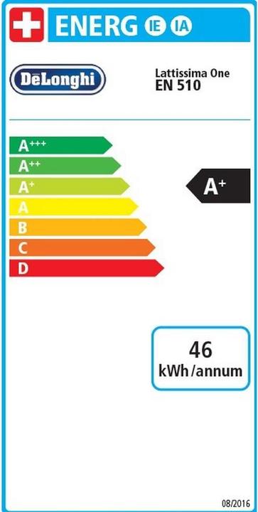 Energy Label De'Longhi Nespresso Lattissima One (NESPRESSO Original)
