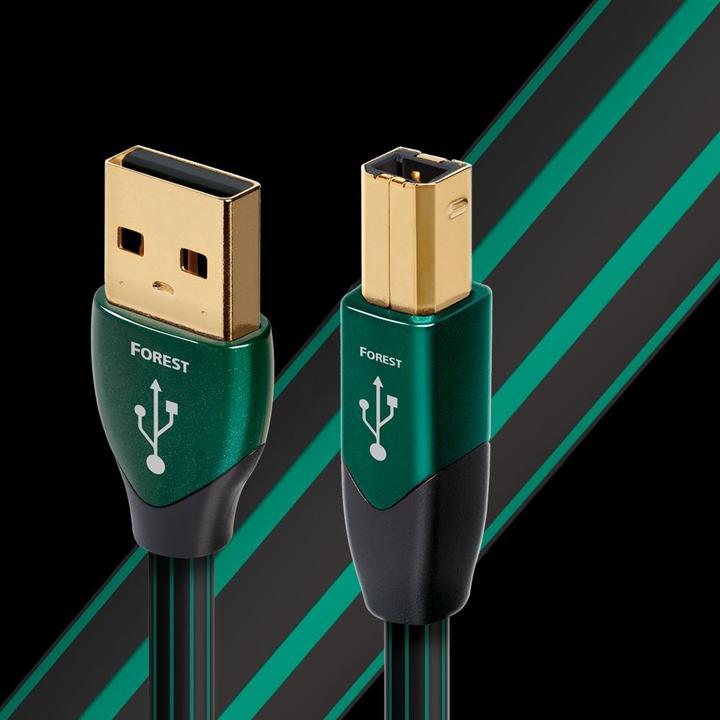 Audioquest Forest USB A naar USB B Kabel - Hifi USB Kabel - 5m (5 m, USB 2.0)