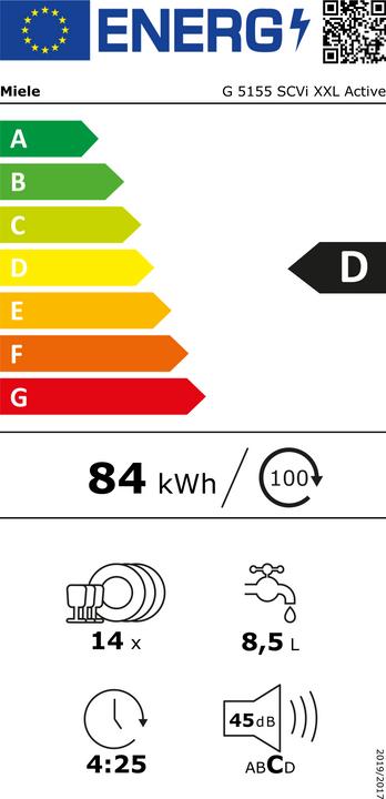 Energie-Label Miele G 5155 SCVi XXL Active