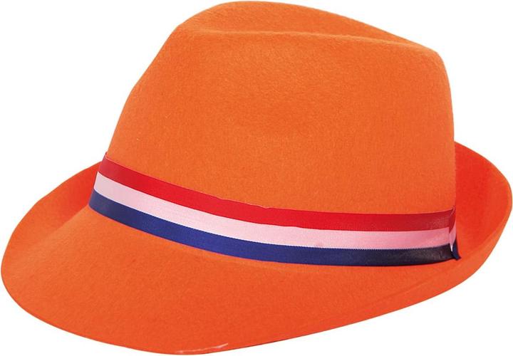 Immagine prodotto Folat Cappello Trilby arancione con Kra rossa, bianca e blu