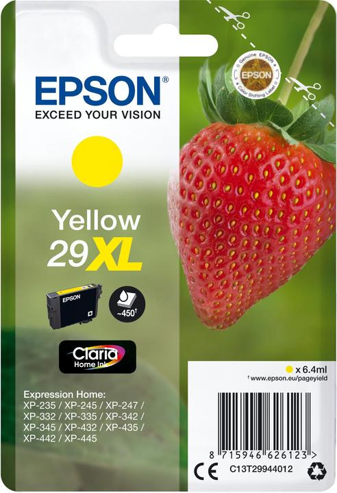 Immagine prodotto Epson Sglpck Giallo 29xl Inchiostro Domestico (Y)