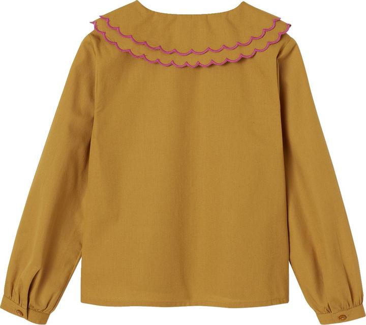 Vertbaudet Mädchen Bluse mit besticktem Oversized-Kragen