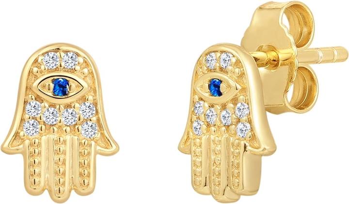 Rafaela Donata Damen Ohrstecker Hand der Fatima - 36144 (Sterling Silber)