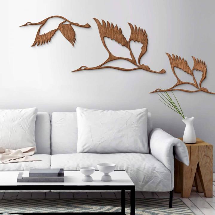 Actual product image Trenddeko Cranes - flock of birds 02 (100 x 58 cm)