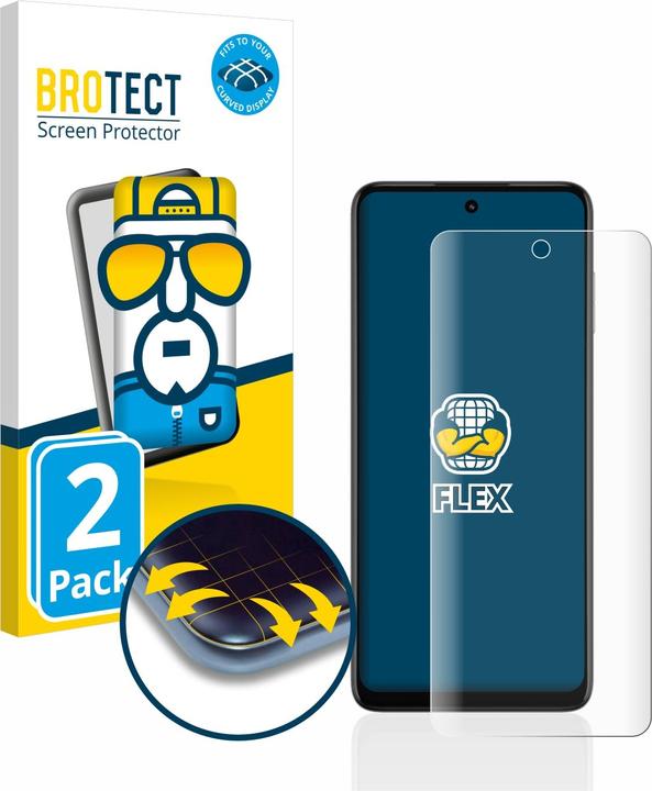 Produktbild BROTECT Full-Cover Displayschutz (2 Stück, Motorola Moto G73)