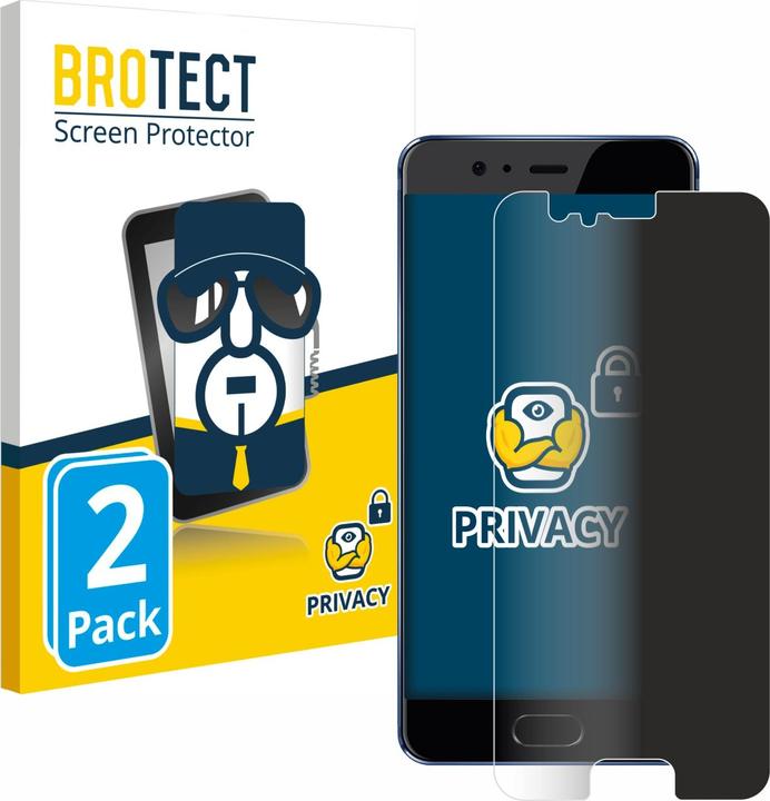 Productafbeelding BROTECT Anti-spionnetje privacyfolie Beschermfolie tegen blauw licht (2 Stuk, Haier P10)