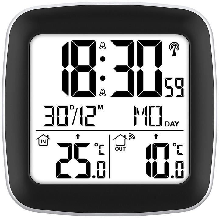 Produktbild Infactory Digitaler Funkwecker mit Dual-Alarm, Thermometer und Aussensensor