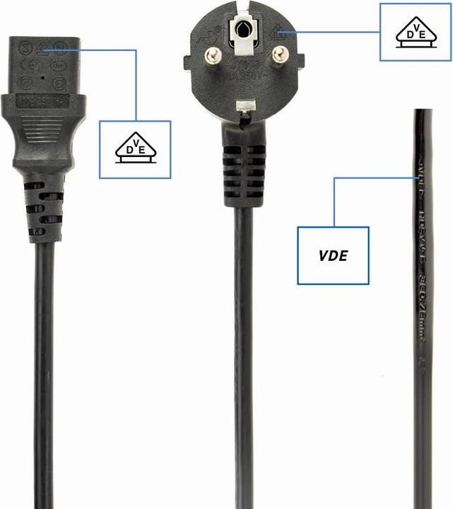 Actual product image Gembird PC-186-VDE power cable (5 m)
