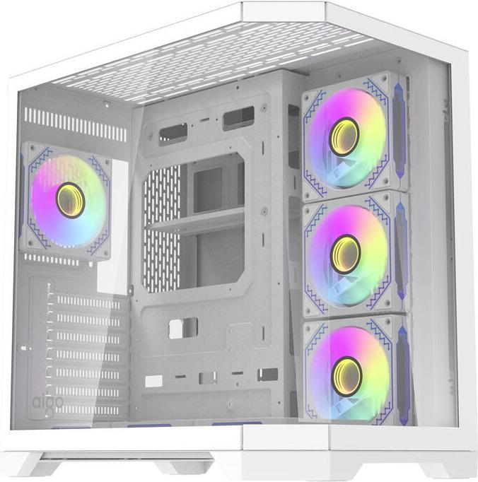 Actual product image Darkflash Tech Darflash FT418 PRO computer case + 7 aRGB fans (white) (ITX, ATX)