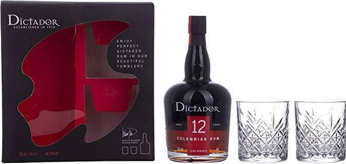 Produktbild Dictador Solera System Aged 12 Years Ultra Premium Reserve Rum mit Etui und 2 Gläsern (1 x 70 cl)