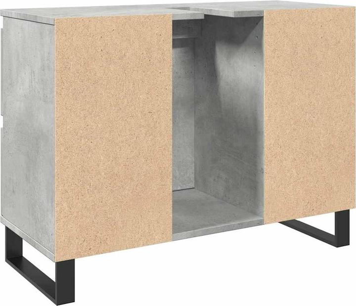 Produktbild VidaXL Waschbeckenunterschrank Unterschrank Badschrank Betongrau Holzwerkstoff (80 x 33 x 60 cm)