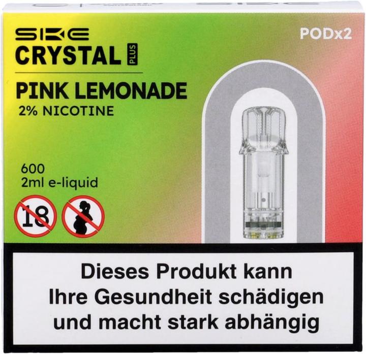SKE Crystal Plus Pink Lemonade - E-Pod refill - 2 pcs. à 2 ml (Lemon)