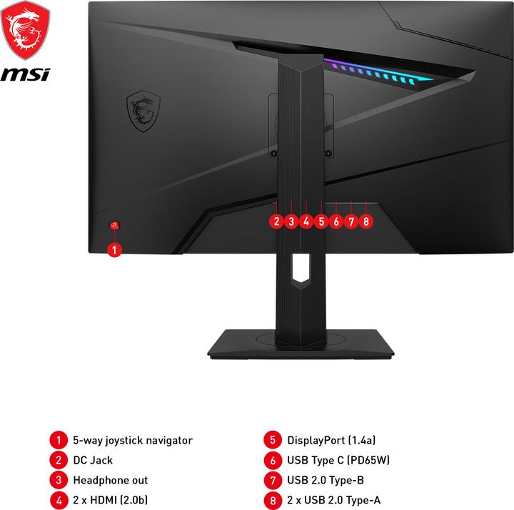 Produktbild MSI MAG 274QRFDE QD E2 (2560 x 1440 Pixel, 27")