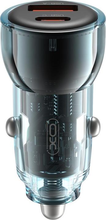 xO Kfz-Ladegerät CC60 60W 1x USB 1x USB-C blau