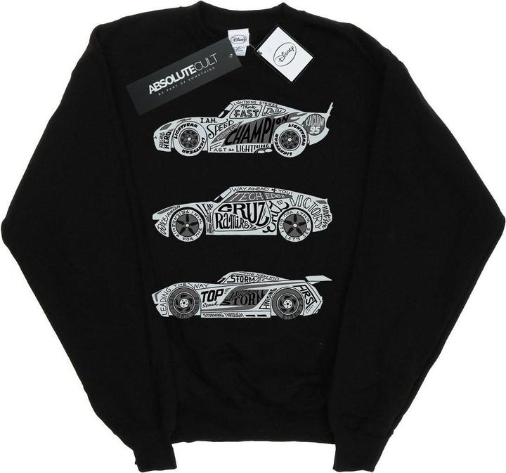 Actual product image Disney Girls Cars Text Racers Sweatshirt (140, 146)