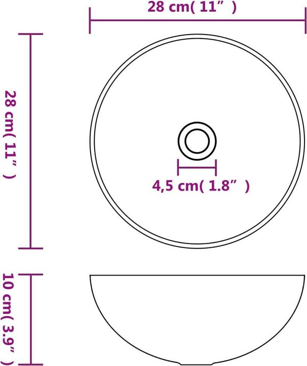 Actual product image VidaXL Oenone (280 mm, 280 mm)