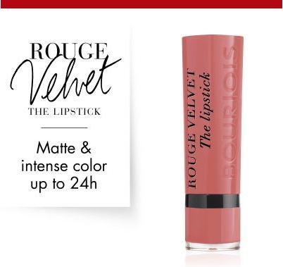 Actual product image Bourjois Rouge Velvet The Lipstick (02 Flaming)