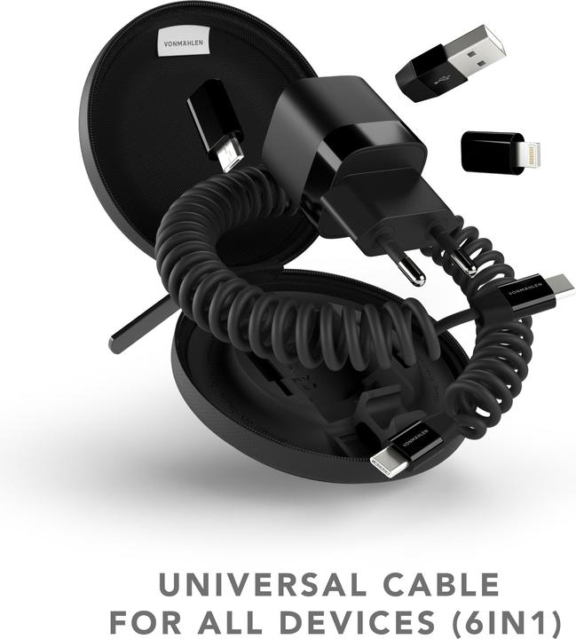 Produktbild Vonmählen Allroundo GaN All-in-One Ladekabel + 33 W USB C Charger (1.20 m, USB 2.0)