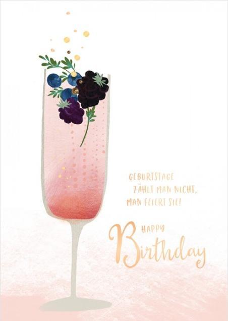 Image du produit Carte d'anniversaire Joyeux anniversaire champagne