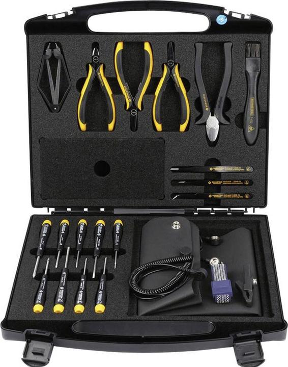 Image du produit Bernstein ESD, kit d'outils professionnels dans une mallette (18 pièces)