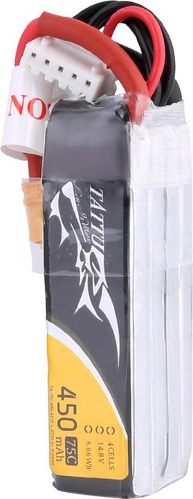 Actual product image Tattu RC Battery LiPo 450 mAh 14.8 V 75C Long (14.80 V, 450 mAh)