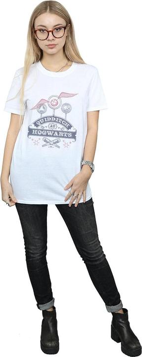 Immagine prodotto Quidditch At Hogwarts Boyfriend Fit Maglietta Ampia Donna (M)