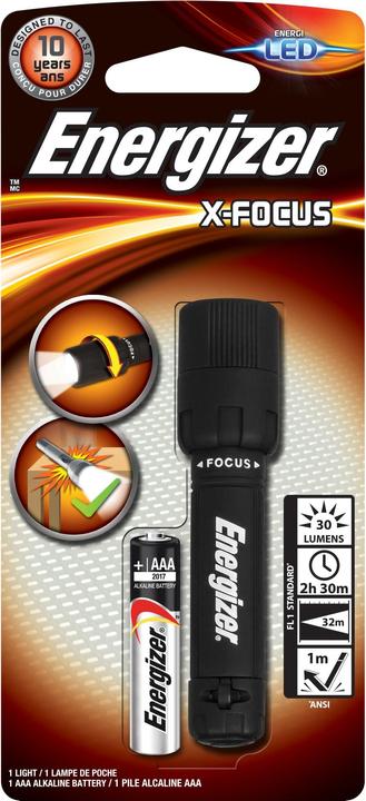 Produktbild Energizer LED Taschenlampe, X-Focus, Extrem Hell für Haushalt, Outdoor und Notfall, Batterie Enthalt (9 cm, 30 lm)
