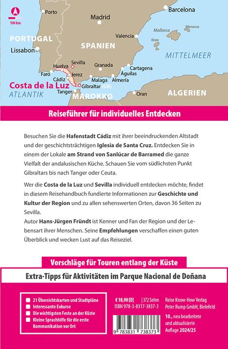 Actual product image Reiseführer Costa de la Luz - mit Sevilla (German, Hans-Jürgen Fründt, 2024)