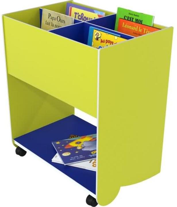 Paperflow Schulbuchkasten Kunststoff mittelgross gelbgrün/blau