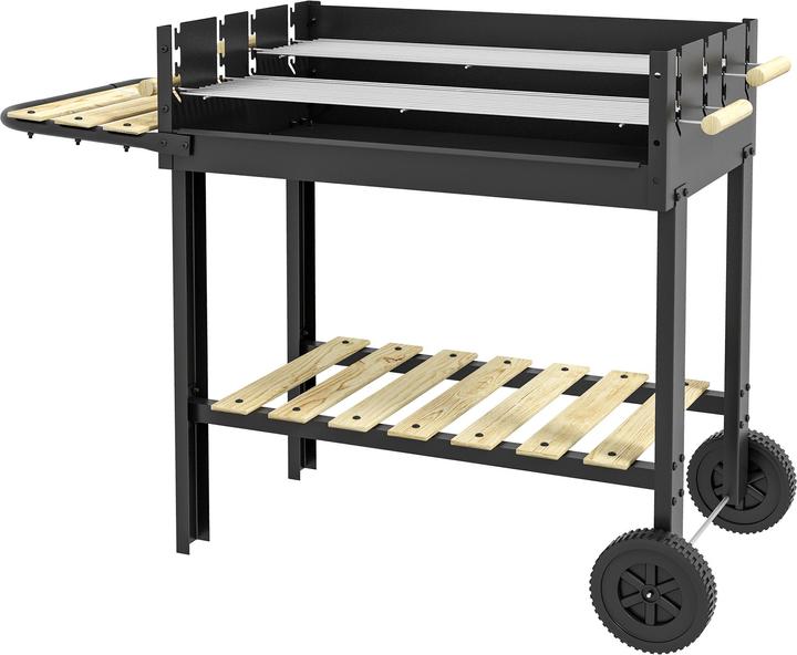 Actual product image Outsunny Charcoal grill with height-adjustable grill grates