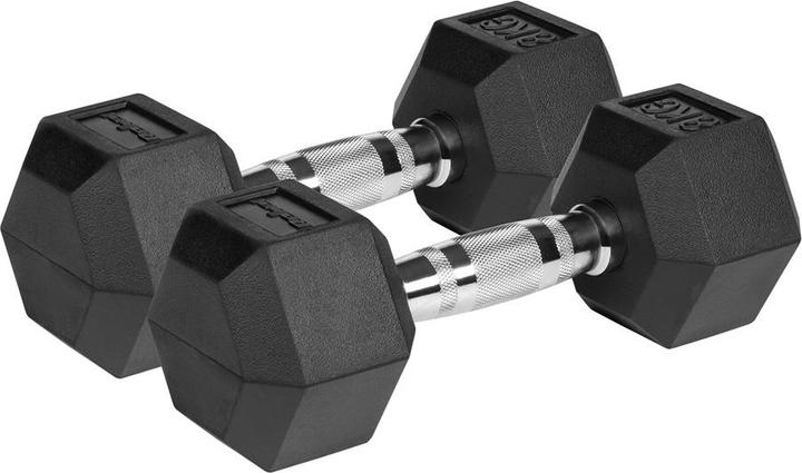 Actual product image Rebel Gummierte Hanteln aus Gusseisen HEX 2x8 kg ACTIVE (1 x 8 kg)