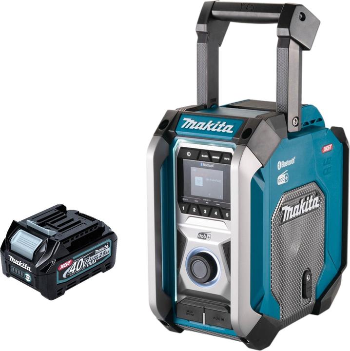 Produktbild Makita MR 007 GD1 Akku Baustellenradio 12 - 40 V max. Bluetooth DAB+ USB + 1x Akku 2,5 Ah - ohne (FM, DAB+, Bluetooth)