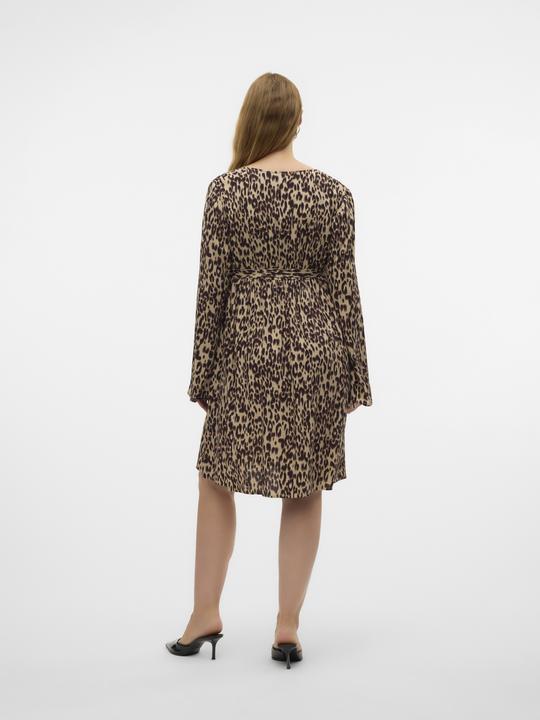 Produktbild Mamalicious Normal geschnitten V-Ausschnitt Elastische Bündchen Ballonärmel Kurzes Kleid Kleid (L)