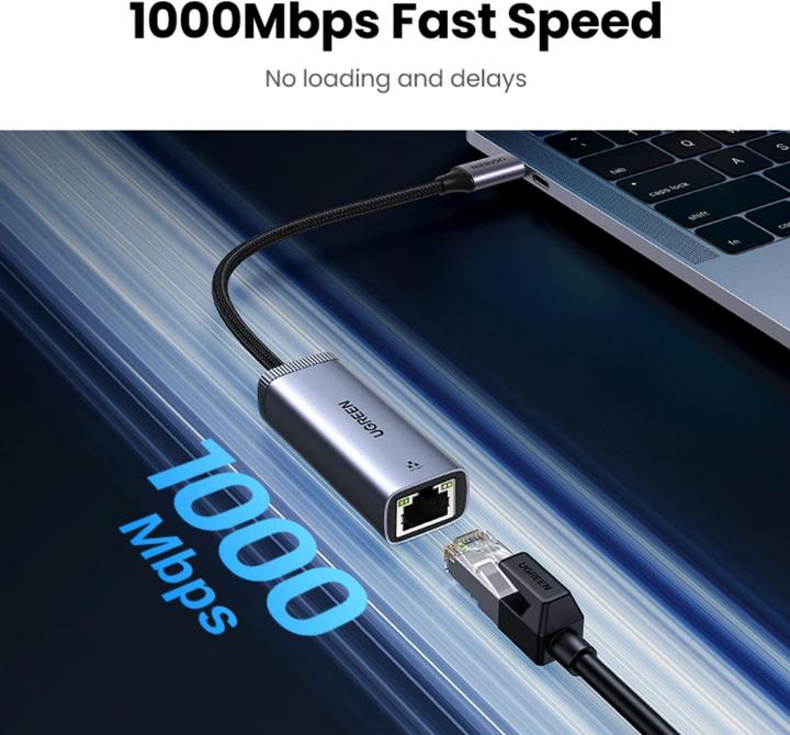 Produktbild Ugreen USB-C to RJ45 Netzwerkadapter (USB-C, RJ45 (1x))
