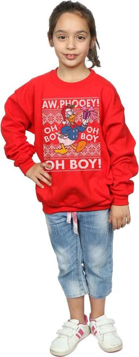 Produktbild Disney Donald Duck Christmas Fair Isle Sweatshirt Mädchen (152, 158)