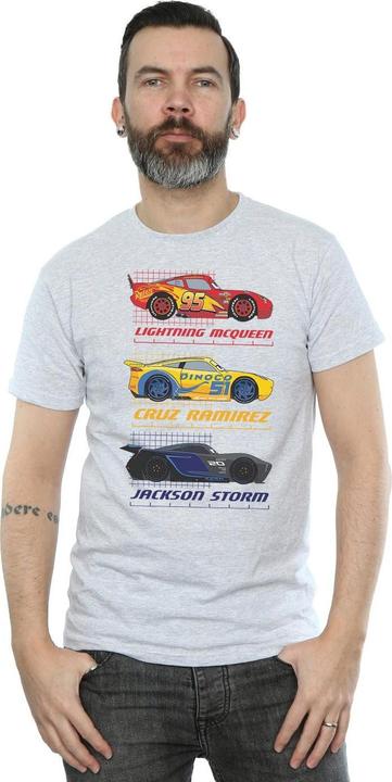 Actual product image Cars Mens Racer Profile Cotton T-Shirt (S)