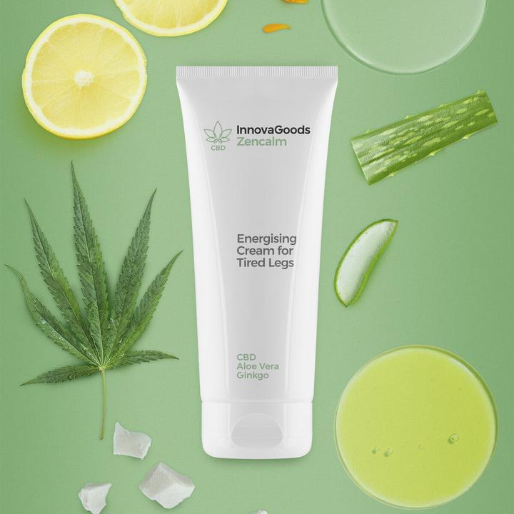 Image du produit InnovaGoods Crème énergisante pour les jambes fatiguées CBD Zencalm 200 ml (Crème pour le corps, 200 ml)