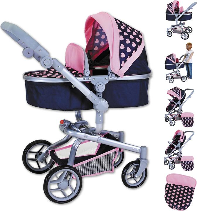 Produktbild Knorrtoys Puppenwagen Boonk - "Pink Hearts"