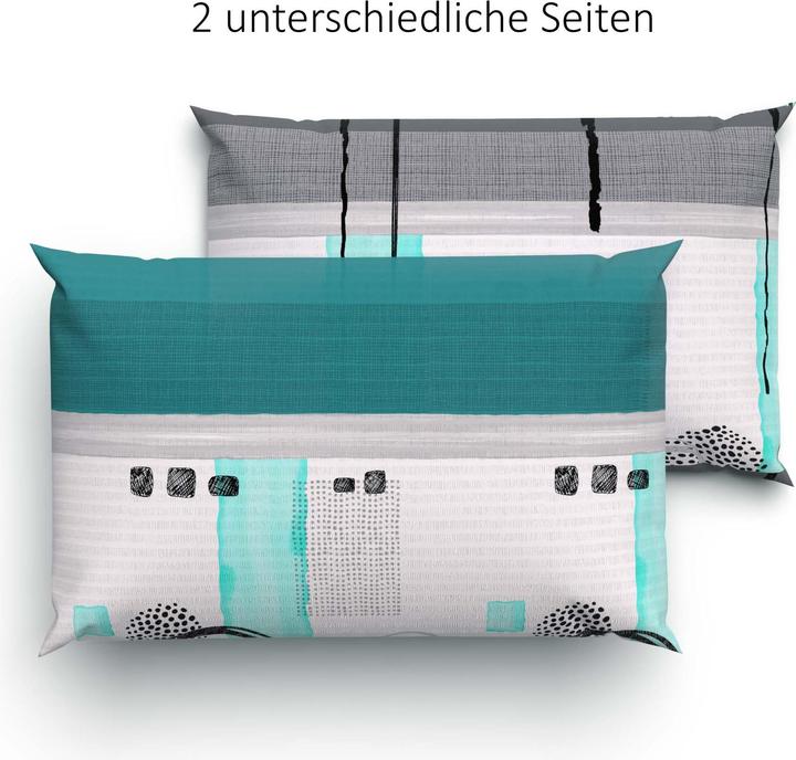 Image du produit Lotus Bettwaren Literie Seersucker Sono turquoise (Taie d'oreiller, 65 x 100 cm)