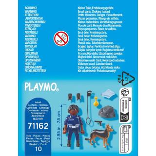 Image du produit Playmobil 71162 Policier avec chien renifleur (71162, Playmobil Special Plus)