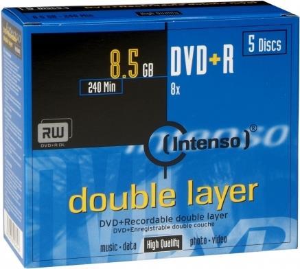 Actual product image Intenso DVD+R DL 8.5GB/240min (5 x)